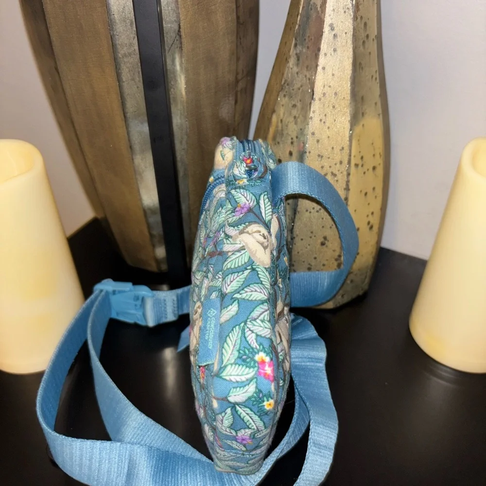 Vera Bradley Teal and White Leafy Belt Bag